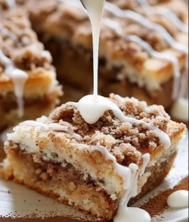 Deliciously moist coffee cake with a cinnamon streusel topping