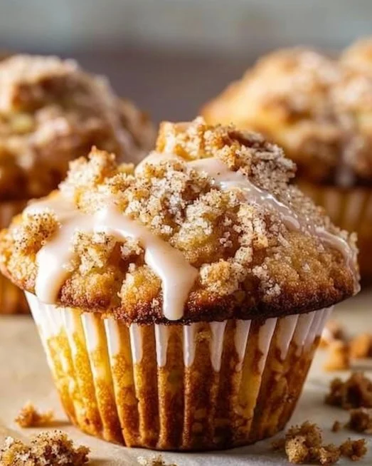 Delicious coffee cake muffins with a crumbly topping and warm spices