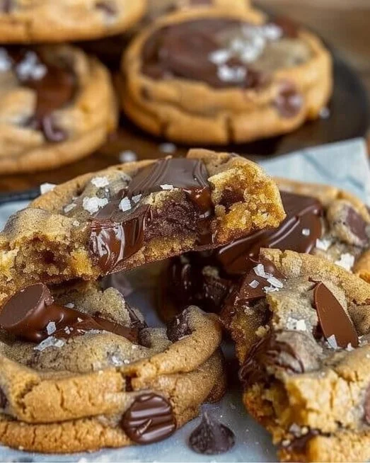 Ultimate Chocolate Chip Cookies 2 Freshly baked ultimate chocolate chip cookies on a cooling rack