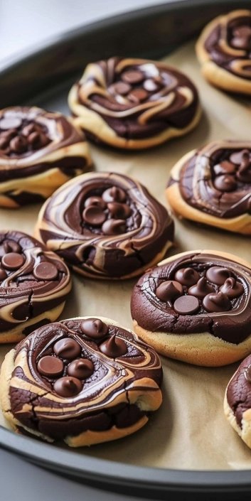 Chewy Marble Chocolate Cookies 4 Chewy Marble Chocolate Cookies