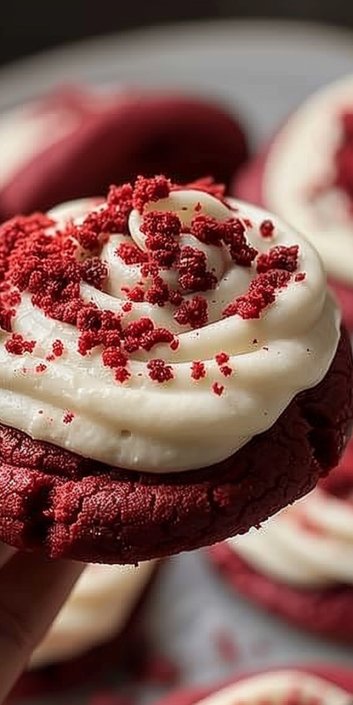 Crumbl Copycat Red Velvet Cookies Recipe