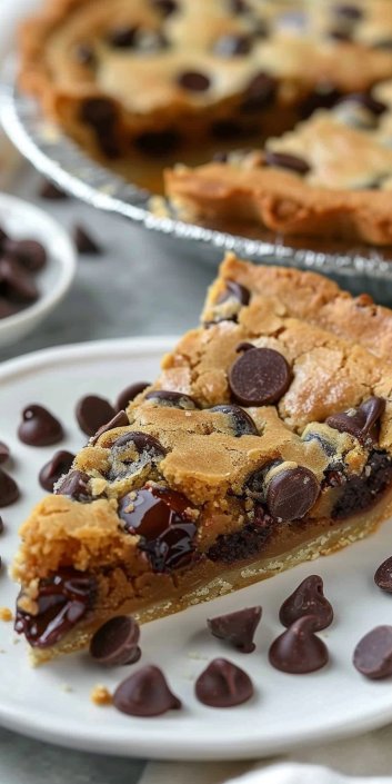 Delicious Chocolate Chip Cookie Pie