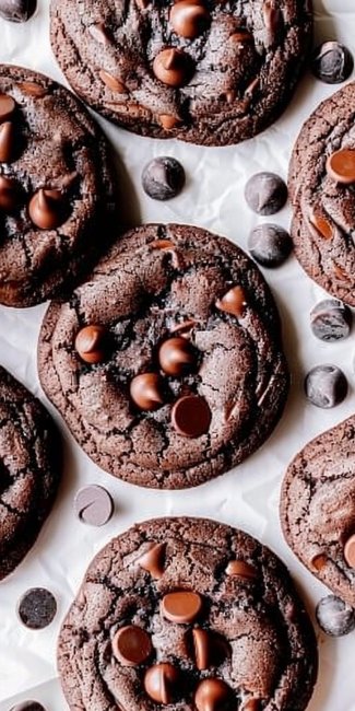 Soft and Chewy Double Chocolate Chip Cookies 4 Soft and Chewy Double Chocolate Chip Cookies