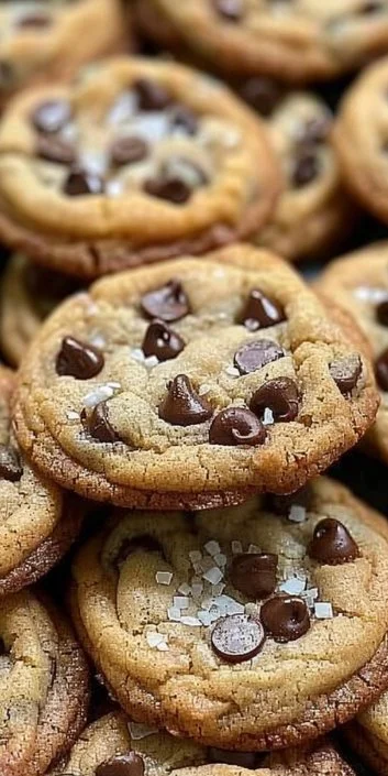 Delicious chocolate chip cookies baked to perfection on a cooling rack.