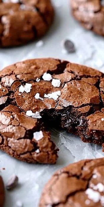 Best Ever Fudgy Salted Brownie Cookies