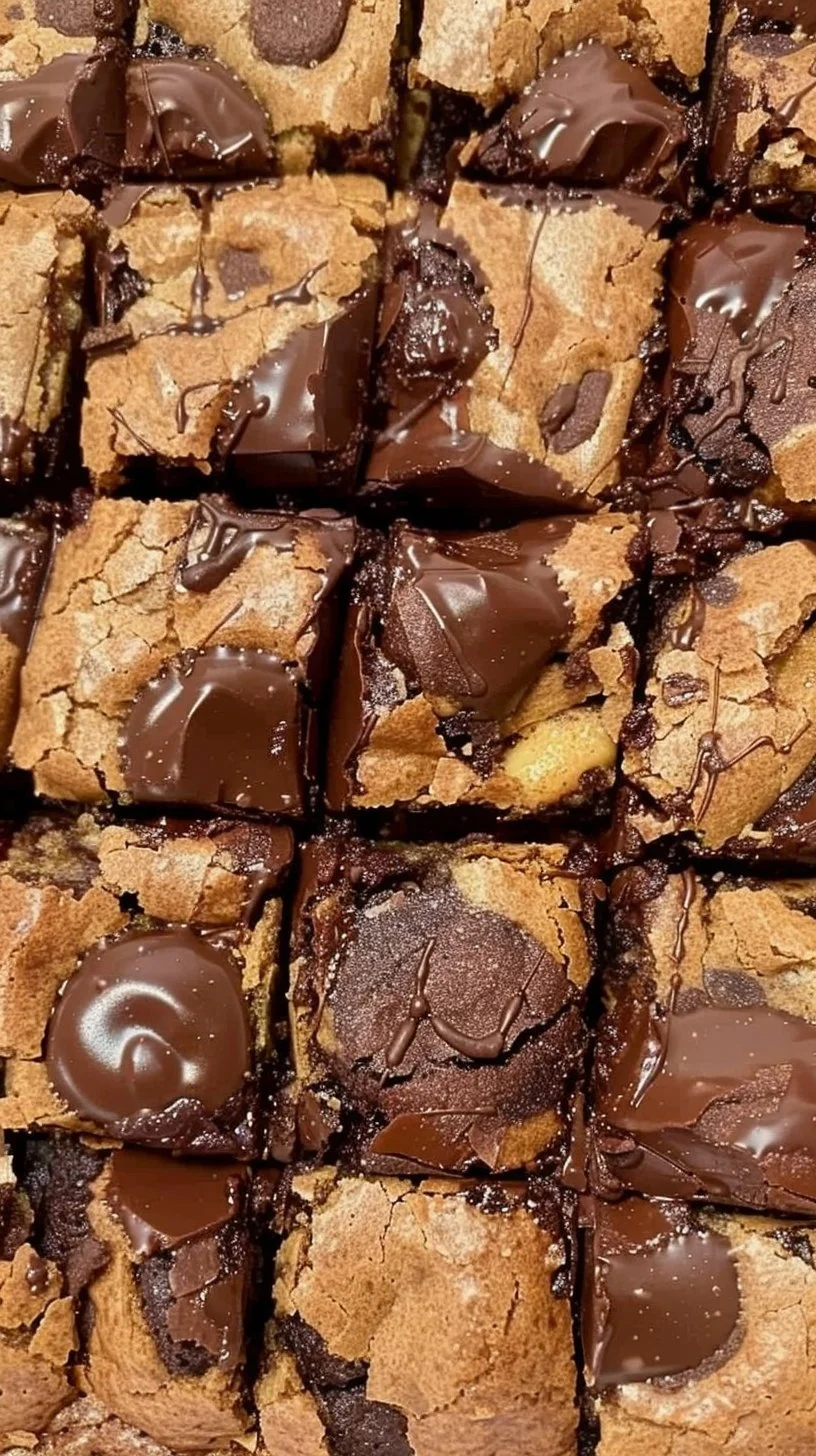 Brown Butter Brookies 3 Delicious brown butter brookies featuring chewy brownie and cookie layers.