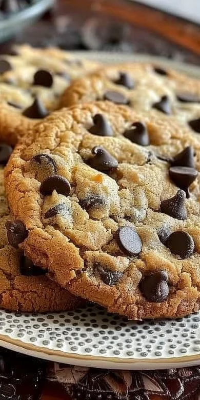 Freshly baked chewy chocolate chip cookies on a cooling rack