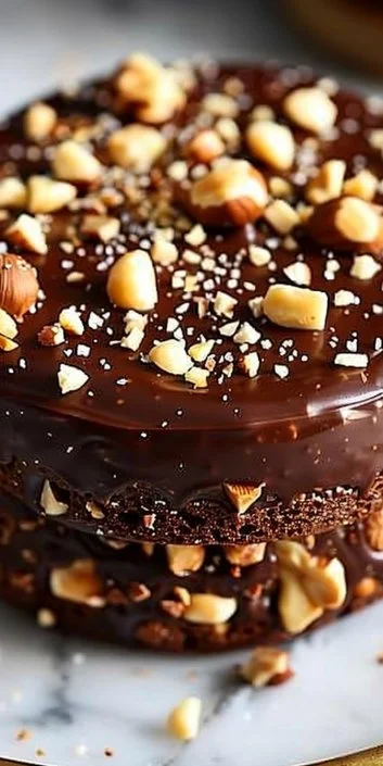 Chocolate Hazelnut Crunch Cookies 3 Delicious homemade Chocolate Hazelnut Crunch Cookies with nuts and chocolate