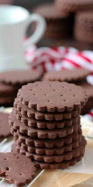 Delicious Chocolate Sugar Cookies on a plate
