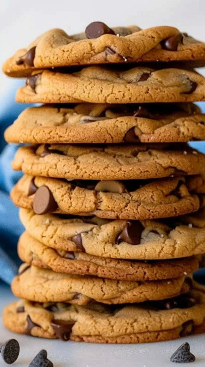 Delicious classic chocolate chip cookies fresh out of the oven
