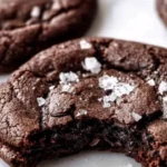 Delicious homemade double chocolate cookies fresh out of the oven