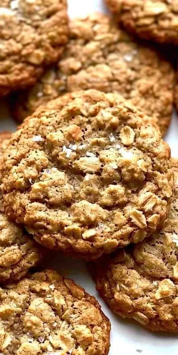 Batch of easy homemade oatmeal cookies on a cooling rack