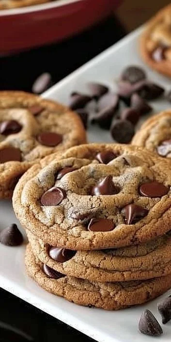 Delicious eggless chocolate chip cookies on a cooling rack