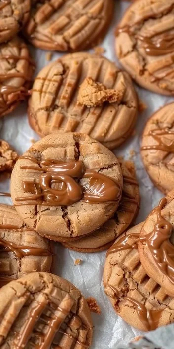 Homemade Biscoff cookies topped with creamy cookie butter in a stylish presentation.