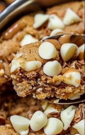 Delicious homemade cappuccino cookies with white chocolate chunks