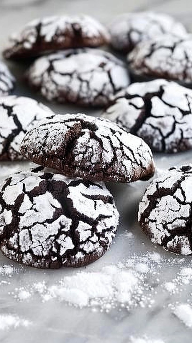 Chocolate Crinkle Cookies 4 Chocolate Crinkle Cookies