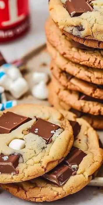 Delicious Kinder Cookies with chocolate and creamy filling
