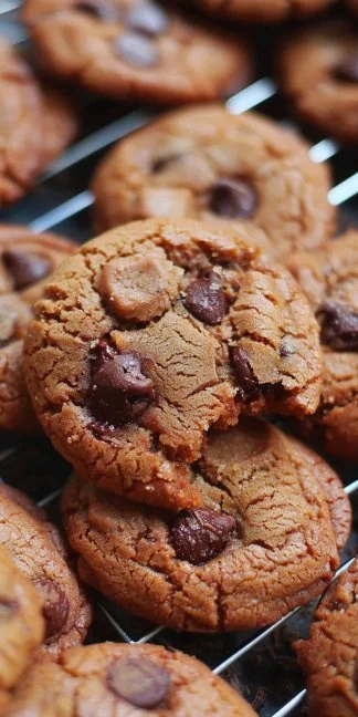 Mini Crunchy Chocolate Chip Cookies on a plate
