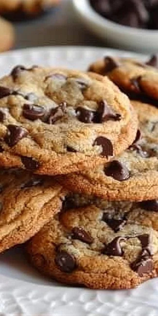 Delicious MM chocolate chip cookies on a plate with gooey chocolate chips