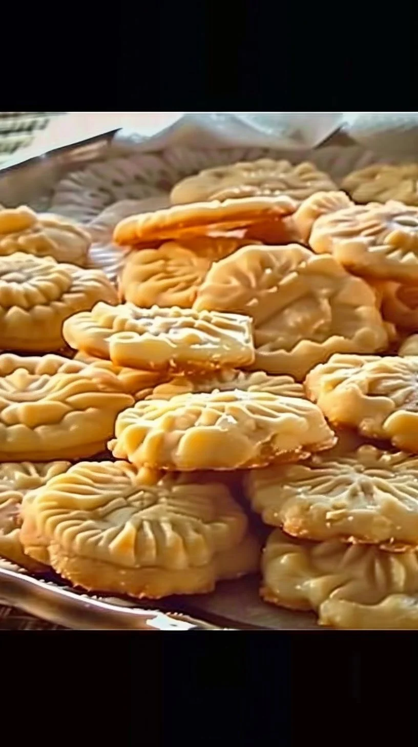 No-Bake Butter Cookies 3 Delicious no-bake butter cookies displayed on a plate