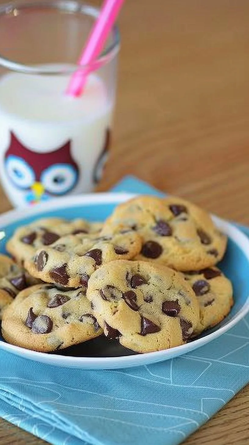 Perfect Chocolate Chip Cookies 3 Baked perfect chocolate chip cookies on a baking sheet
