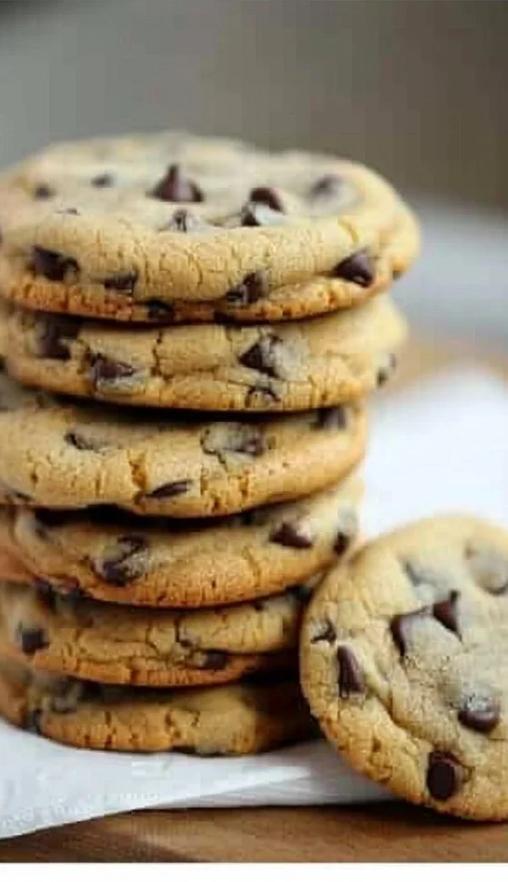 Perfect, Soft and Chewy Chocolate Chip Cookies 3 Freshly baked soft and chewy chocolate chip cookies on a cooling rack