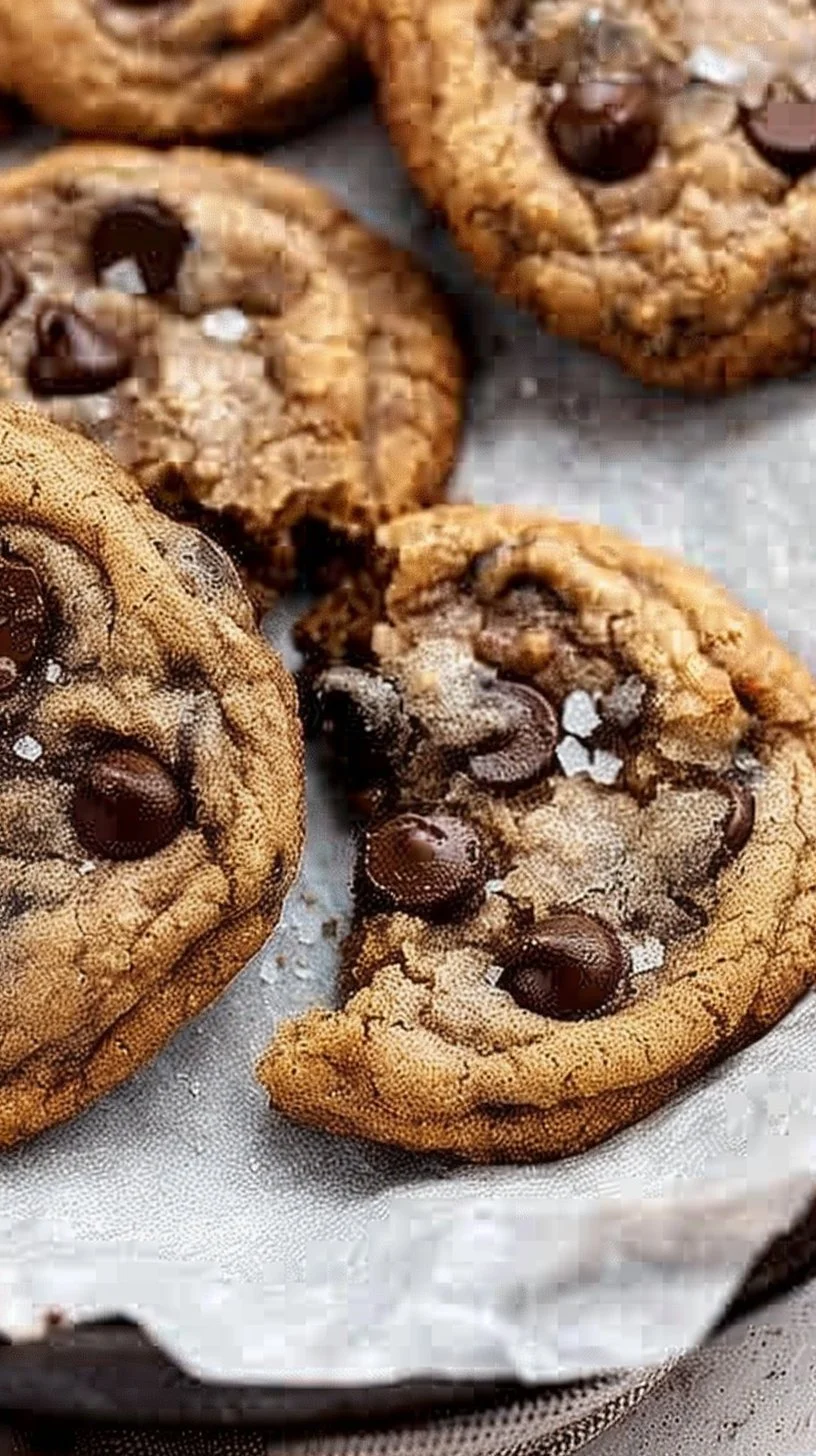 Soft and Chewy Banana Chocolate Chip Cookies 3 Soft and chewy banana chocolate chip cookies on a plate