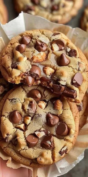 Soft Levain Bakery NYC cookies with a gooey chocolate chip center