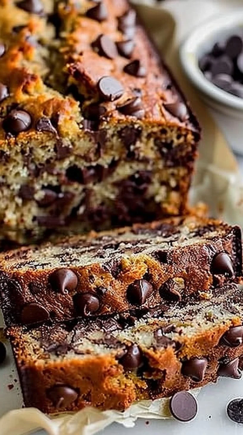 Super Moist Chocolate Chip Banana Bread Recipe 3 Delicious super moist chocolate chip banana bread fresh out of the oven.