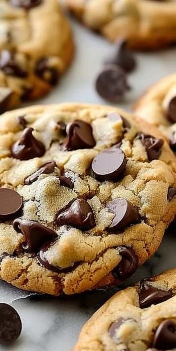 Delicious homemade chocolate chip cookies on a baking tray