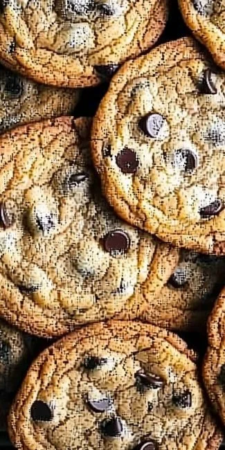 Thin and Crispy Chocolate Chip Cookies 3 Plate of thin and crispy chocolate chip cookies