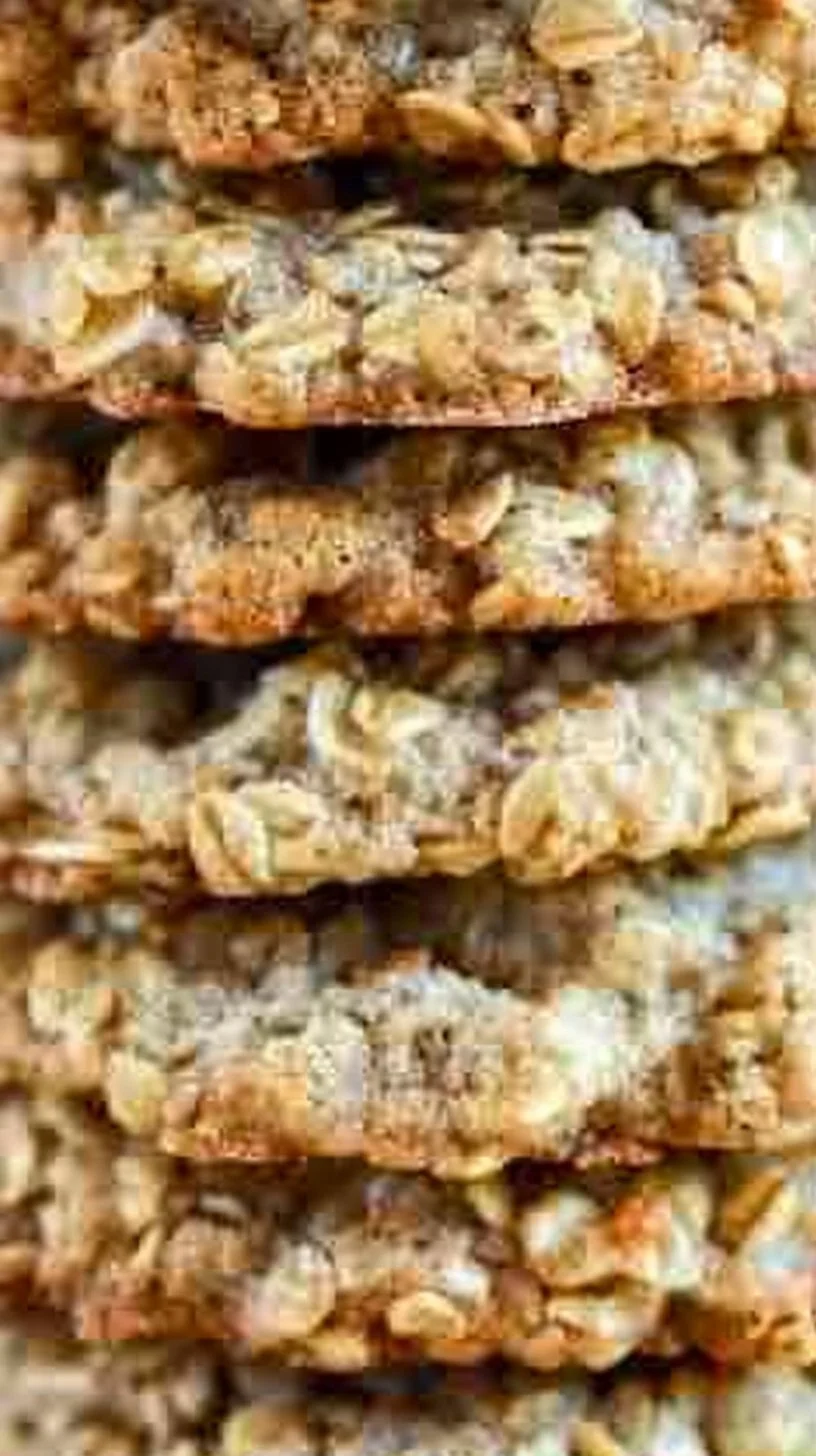 This is the ULTIMATE soft and chewy Oatmeal Cookies recipe 3 Ultimate soft and chewy oatmeal cookies stacked on a plate.