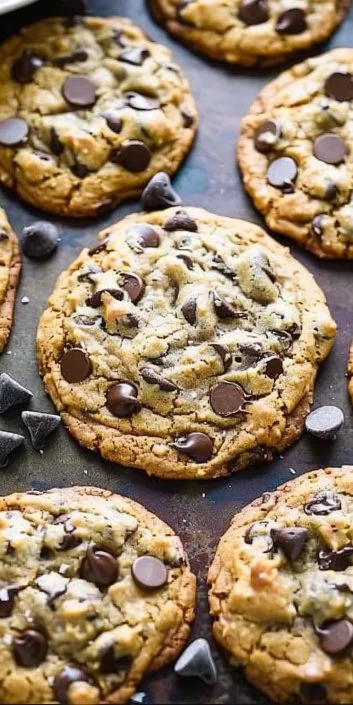 Delicious homemade ultimate chocolate chip cookies on a plate.