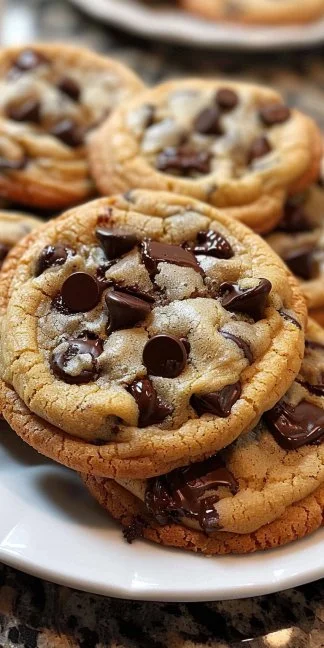 ULTIMATE COPYCAT CRUMBL CHOCOLATE CHIP COOKIES, THICK AND CHEWY 3 Thick and chewy chocolate chip cookies inspired by Crumbl recipe