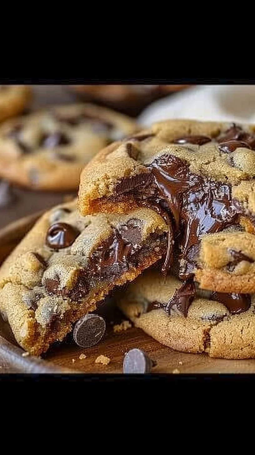 Ultra Thick Bakery Style Chocolate Chip Cookies 3 Ultra thick bakery style chocolate chip cookies with gooey chocolate chips