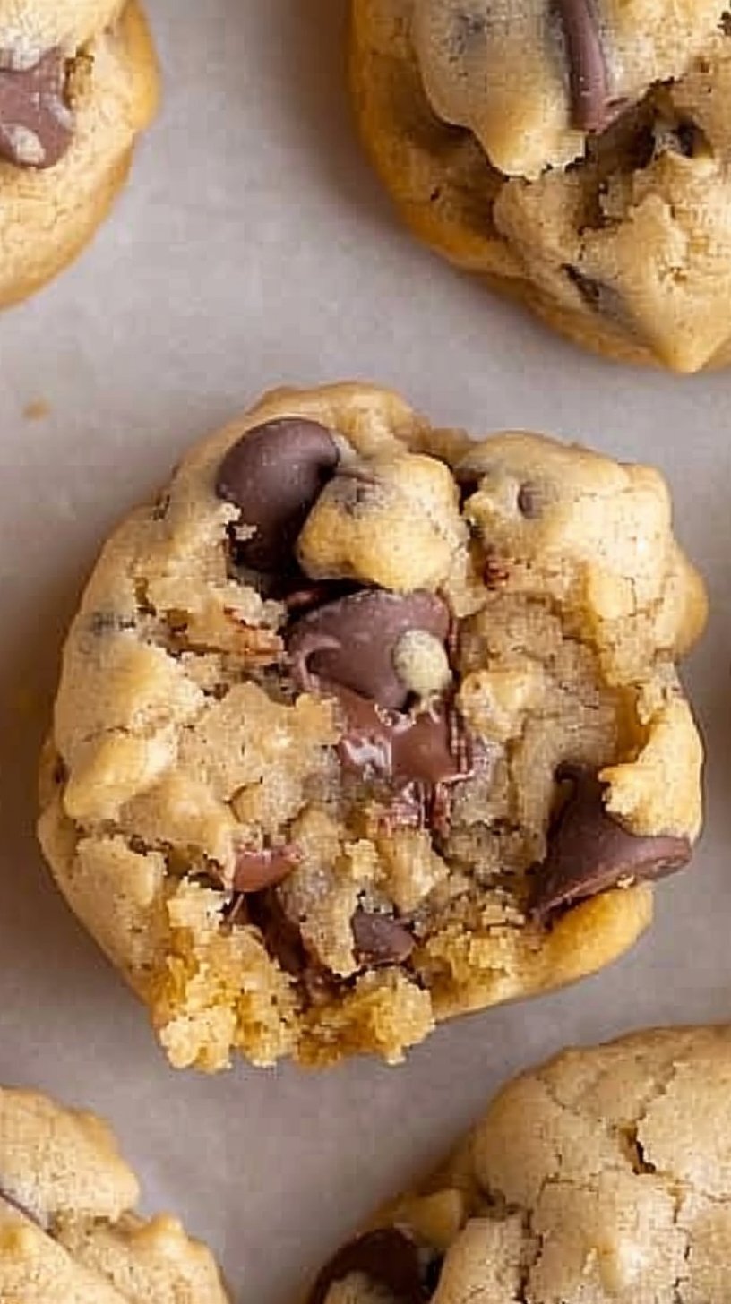 Thick Chocolate Chip Cookies 4 Thick Chocolate Chip Cookies