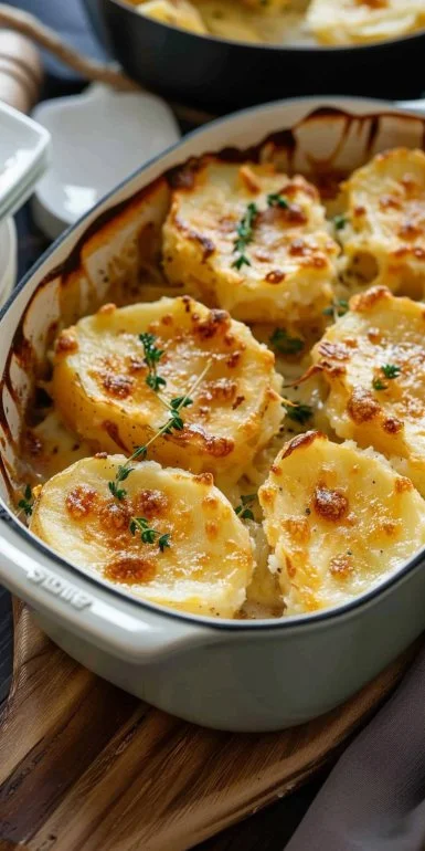 Air Fryer Au Gratin Potatoes