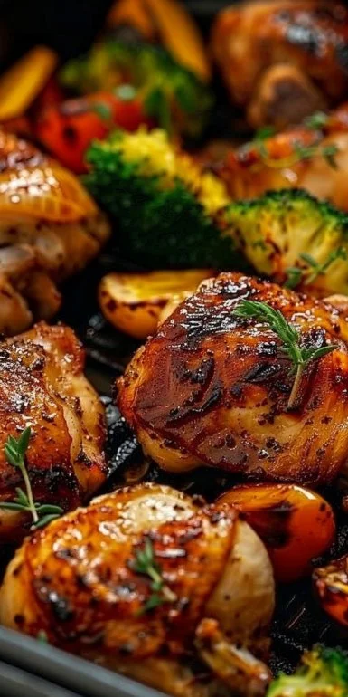 Air Fryer Chicken and Vegetables