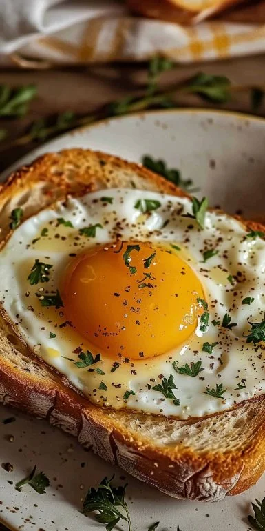 Delicious Air Fryer Egg and Cheese Toast served on a plate