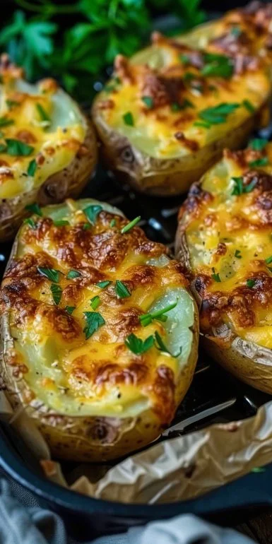 Baked Cheese Potatoes in Air Fryer