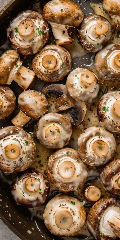 Creamy Garlic Parmesan Sautéed Mushrooms