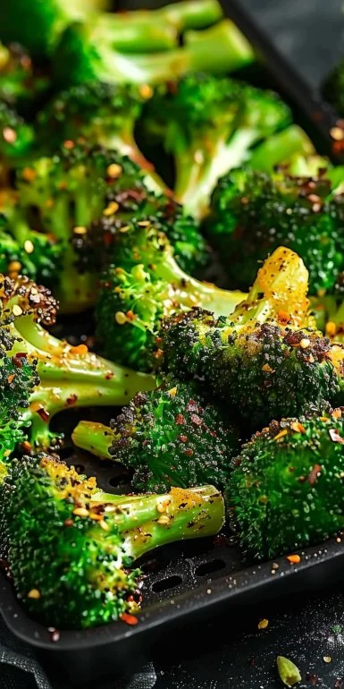 Crispy Garlic Air Fryer Broccoli