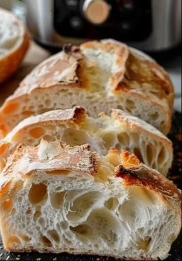 No-Knead Air Fryer Crusty Bread